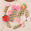 Accessori per capelli 1 pezzo fiocco colorato coda di cavallo per bambini caramelle fascia elastica in gomma anello per telefono cravatta fasce per capelli moda ragazze