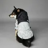 Cão vestuário roupas de luxo capa de chuva hoodies jaqueta para pequenos médios grandes cães casacos de chuva pet à prova de intempéries blusão rosto