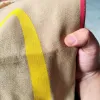 Nouveau drôle mignon dessin animé frites emballage sacs étudiant femme cartable toile sac à dos grande capacité sac de messager sac à main