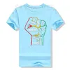 Magliette da uomo che ispirano i leader neri Power Fist Hand History Month T-shirt Cool Present per le donne Uomini afroamericani Graphic Tee Top