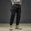 Pantaloni da uomo Cargo Zipper Multi-tasche Casual Tattici Militari Esercito Pantaloni dritti larghi Tuta da uomo Elastico in vita