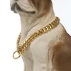 Halsbanden Huisdierketting Halsband Choke Roestvrij staal Schip voor honden Verstelbaar Training Medium Groot