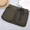 Fanny Pack Unisex Nylon Fashion Street Style Solid Apron Bag Outdoors midjeomslag Simple 240102