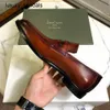 Berluti Mens habille chaussures chaussures en cuir Nouvelles affaires bruti mens décontractées à la mode et beau oxford un pas Lazy RJ 35fp zllt rcdc