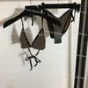 Designer-bedruckter Badeanzug, sexy Push-Up-BH mit Schnürung, bedrucktes Slip-Set, sexy Neckholder-Bikini für Frauen, Sommer-Strand-Surf-Badebekleidung