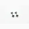 Studörhängen 10st/Lot CZ 316L Stål Runda Clear Zircon Butterfly Plug Back Ear Studs 3mm 4mm 5mm 6mm 8mm