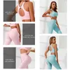 Ensembles actifs Oulylan vêtements d'entraînement vêtements de Sport Yoga Sport femme survêtement 2 pièces ensemble sans couture Gym Fitness costume femmes vêtements de Sport