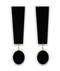 Mode Super Large Black White Acrylic Symbol Exclamation Point Dangle Earring för kvinnors trendiga smycken Hyperbole Accessories6316951