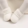 Botas infantis inverno neve cor sólida quente bebê primeiro walker sapatos para chuveiro de natal
