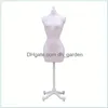 Racks Hangers Racks Female Mannequin Body With Stand Decor Dress Form FL Display Sömmodell smycken Drop Delivery Home Garden Housekee o