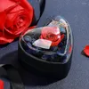 Sacchetti per gioielli Scatola per anelli di fiori eterni creativi Squisito supporto per display per espositori per fidanzamento Proponi confezioni per regali di San Valentino