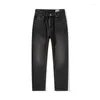 Men's Jeans Black Fleece Lined Thick Winter Stretch Straight Leg Casual Quality