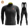 Winter Thermische Fleece Set Fietskleding Heren Jersey Pak Sport Rijden Fietskleding Bib Broek Warme Set Ropa Ciclismo240102