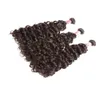 Human Hair Extensions Deep Curly Indian Hair Weaves Water Wave Natural Color Unprocessed HumanHair Wefts 3pcslot Double Weft9136759