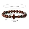 Chaîne 8mm Pierre Naturelle Turquoise Bracelet Lava Agate Élastique Croix Bracelets De Charme Pour Hommes Drop Livraison Bijoux Bracelets Dhnfg