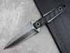 Speciale aanbieding A1230 Hoge kwaliteit Survival recht mes D2 Black Stone Wash Double Edge Blade Full Tang G10-handgreep Outdoor Camping Tactische messen met vast mes