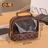 Multi functional new PU large capacity makeup bag, double-layer portable, minimalist skincare products, washing and storage bag, antique and atmospheric 240102