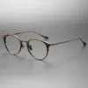 Japansk designer Pure Glasses Frame Men Vintage Round Ultralight Myopia glasögon Handgjorda receptbelagda glasögon M3112240102