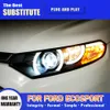 For Ford Ecosport LED Headlight 13-17 Car Accessories Front Lamp DRL Daytime Running Light Dynamic Streamer Turn Signal Indicator