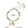 Bangle SAFORUI Hawaiian 18k Gold Plating Adjustable Jade Beads Fresh Water Pearl Bracelet Ready To Ship