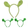 Vert Shrek bandeau en peluche Halloween enfants adulte spectacle cheveux cerceau fête Costume article mascarade fête fournitures 240102