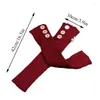 Knee Pads 2024 Lolita Women's Long Socks Wool Knitted Foot Cover Arm Warmer Y2K Autumn Winter Crochet Heap Boot Cuffs