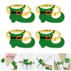 Table Cloth 4 Pcs Decor Irish Napkin Rings Festival Alloy Serviette Buckles El Holder Christmas For Dining Holiday