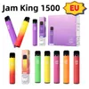 E cigarette Jam King 1500 vape puff bar Allemagne Entrepôt 4,8 ml 20 mg 850 mAh Batterie e cigarettes jetables saveur de jus de vape va poco vape elf bar