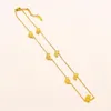 Новый стиль Европа Америка модный женский дизайн ожерелье из 18-каратного золота из нержавеющей стали ожерелья колье-цепочка с подвеской в виде буквы Wedd302f