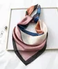 Designer Scarf Women Silk Scarf Square Neck Shawls Foulard Lady Pashmina Solid Geometric Bandana Hair Band Kerchief1666856