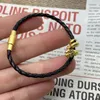 Charm Bracelets 2024 Design Handmade Gold Color Dragon Bracelet Unusual Animal Sign Black Rope Chain For Men Women Lover Jewelry