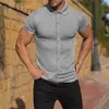 Polos pour hommes Père fils classique noir côtelé polo à manches courtes sport d'été décontracté lâche stretch t-shirts fitness bas