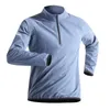 Men's T Shirts Quick Drying Clothes Men Autumn Sports T-shirt Stand Neck Loose Long Sleeved Outdoor Running Tracksuit Breathable Half Zip