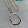 2024 new Designer Tifannissm necklace Stainless steel 23 Year New LOCK Colored Half Diamond Lock Necklace with Advanced Precision and Light