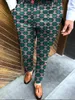 Blazers Men Clothing Business Casual Suit Pants Fashion Spring Summer High Quality Print Slim Fit Brown Plaid Pants Multicolor Trousers