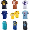 Jersey universitario de fútbol personalizado, camisetas de béisbol de baloncesto, hombres, mujeres, niños, cosido, impreso, su nombre, número, rojo, azul, blanco