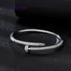 Fashion Bracelet Car tires's Ladies Rose Gold Silver Lady Bangle Instagram Home Nail Non fading Light Luxury 18k Full Diamond Jewelry With Original Box