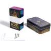 Hot Sell 78 Tarot Cards undrar Spirit Board Game för spådom Personligt bruk Tarot Deck Party Games Full English Table Iron Box
