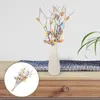 Fleurs décoratives 10 pièces branche de Pâques brindille d'oeuf réaliste faux choix printemps cadeau vase remplissage ornement table pièce maîtresse remplissage oeufs