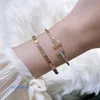 Top-Qualität, Luxus-Designer-Armband, Autoreifen-Damen-Charm-Armband, dick vergoldet, 18 Karat Gold, breit, schmal, voller Diamant, sechs, vier, glatt, mit Originalverpackung