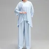 Vêtements ethniques Printemps Tai Chi Costume Trompette Poignets Mode Style Chinois Traditionnel Pour Les Femmes