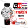 CHF WSBB0039 A2824 자동 남성 시계 40mm 실버 텍스처 다이얼 검은 가죽 스트랩 베스트 에디션 36mm 33mm 스위스 쿼츠 레이디스 시계 26 스타일 여성 퓨레 타임 B05