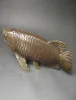 Collection Lifelike Chinese Old Bronze Arowana Statue 28x8 CM4548953