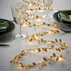 1pc 78,74 inch 20led simulatie gouden blad decoratie lichtslingers, verjaardagsfeestje ramadan kerstfestival decoratie lichtslingers