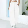 Pantaloni da donna Pantaloni da jogging larghi larghi grigi primaverili a gamba larga da donna Pantaloni a vita alta streetwear