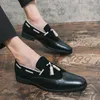 Dress Shoes British Style Fashion Fringe Brogue Men Pointed Leater Size 38-48 Slip-on Party Wedding Footwear