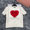 Tricots pour femmes Tees Mm Family 24 Début de l'automne Pull Haut tricoté Industrie lourde Nail Diamond Craft Lettre d'amour Chemise brodée