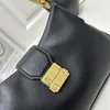 New women's bag Classic Gold Buckle retro Underarm Bag Luxury leather shoulder bag Letter logo Handbag Dimensions: 28x 15x 4cm