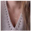 Collier pendentifs cercle collier éternité Karma Infinity or bijoux minimalistes délicat pour toujours collier cercle Gif233l