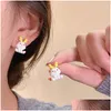 Stud Earrings Fashion Sweet Cute Dragon Animal For Women Girls Exquisite Versatile Year Of The Jewelry Gifts Drop Delivery Otvb1